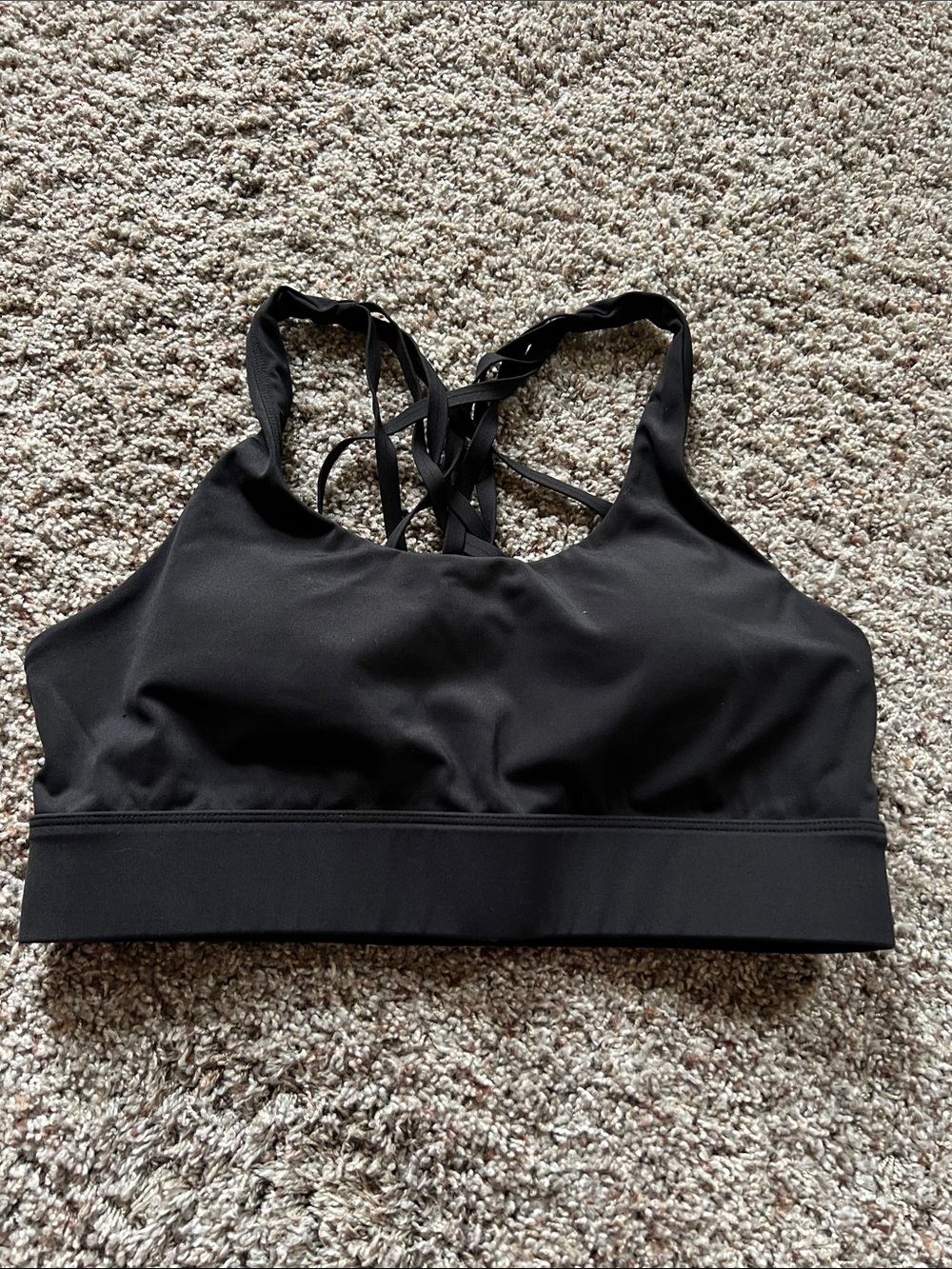 Zyia Black Strappy Sports Bra - Women